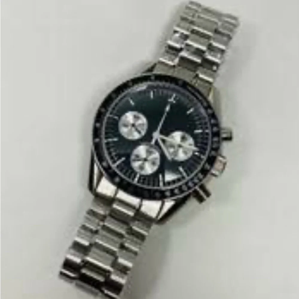 NWT NIB OLEVS Silver Chronograph Quartz Watch